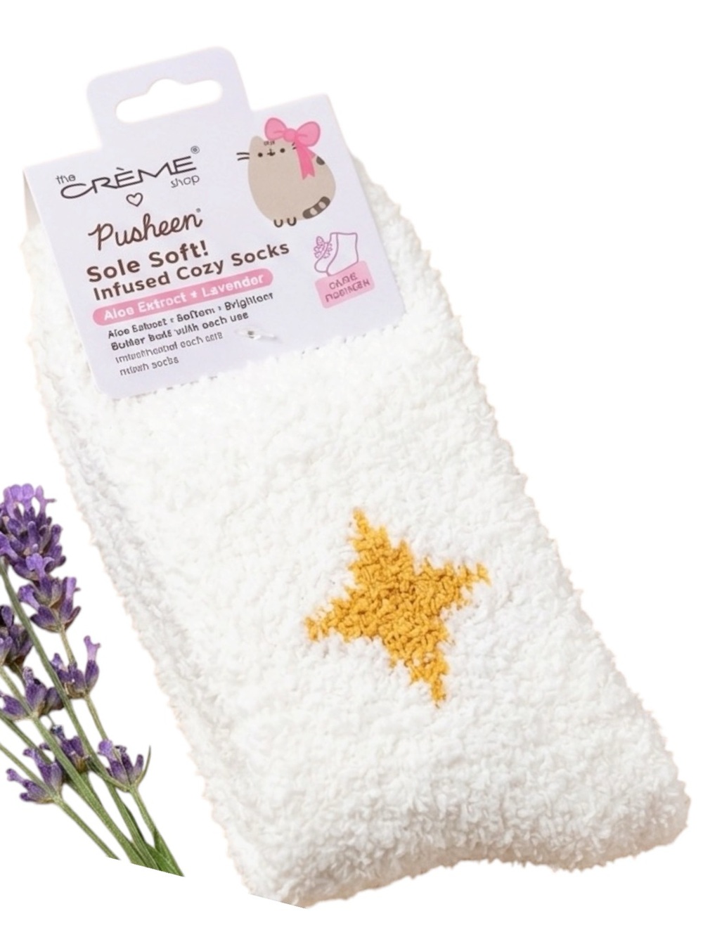 The Crème Shop x Pusheen Sole Soft! Infused Cozy Socks White Women’s 5-11 NWT